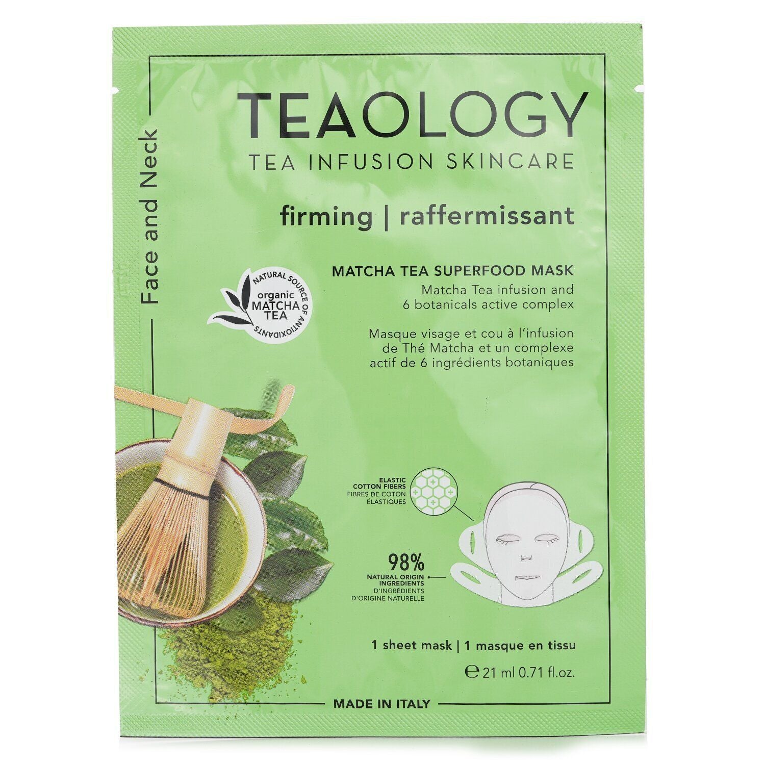 TEAOLOGY - Matcha Tea Superfood Face & Neck Mask